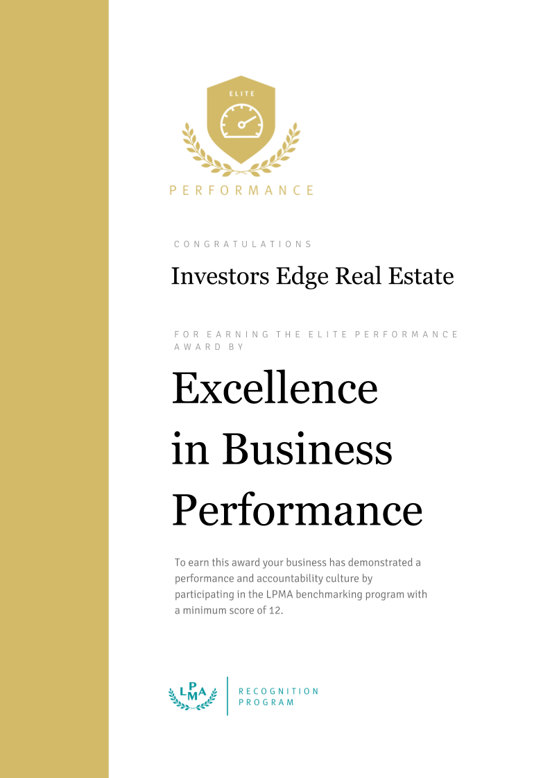 Investors Edge Real Estate Excellence in Business Performance